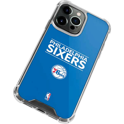 NBA Philadelphia 76ers Standard - Blue iPhone 14 Pro Clear Case
