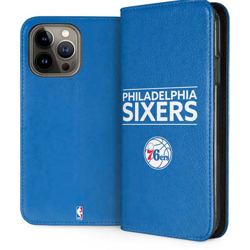 NBA Philadelphia 76ers Standard - Blue iPhone 14 Pro Max Folio Case