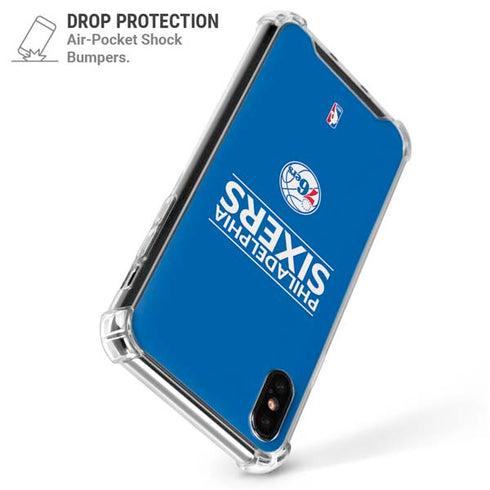 NBA Philadelphia 76ers Standard - Blue iPhone XS Max Clear Case