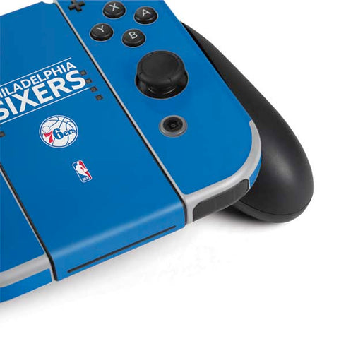 NBA Philadelphia 76ers Standard - Blue Nintendo Switch OLED (2021) Skin