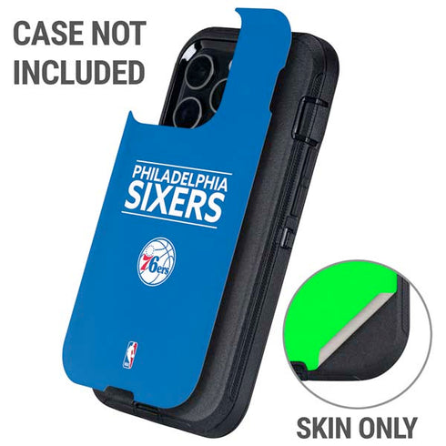 NBA Philadelphia 76ers Standard - Blue Otterbox Defender iPhone Skin