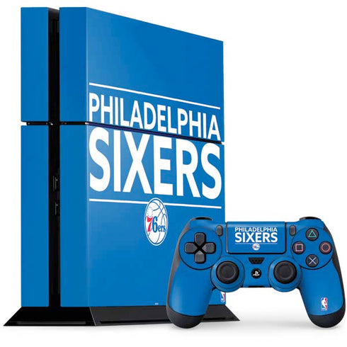 NBA Philadelphia 76ers Standard - Blue PS4 Console and Controller Bundle Skin