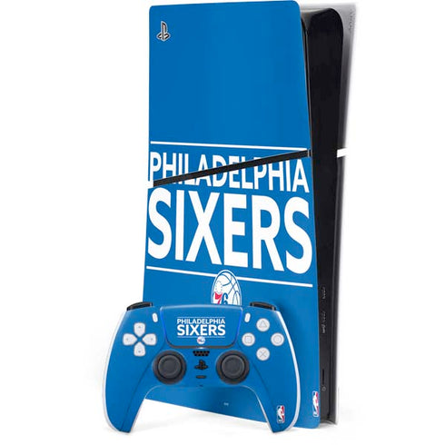 NBA Philadelphia 76ers Standard - Blue PS5 Slim Digital Edition Console Skin