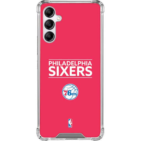 NBA Philadelphia 76ers Standard - Red Galaxy A14 5G Clear Case