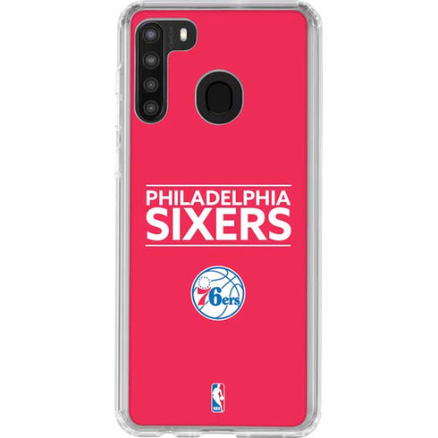 NBA Philadelphia 76ers Standard - Red Galaxy A21 Clear Case