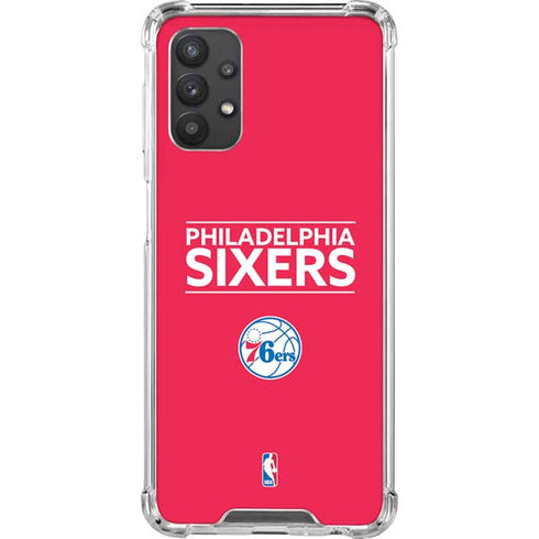NBA Philadelphia 76ers Standard - Red Galaxy A32 5G Clear Case