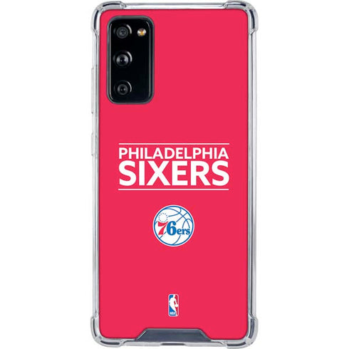 NBA Philadelphia 76ers Standard - Red Galaxy S20 FE Clear Case