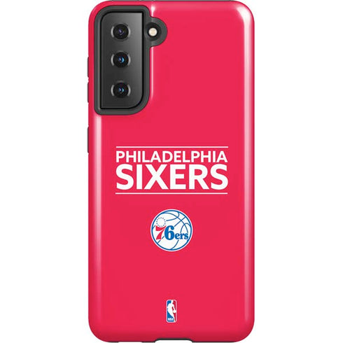 NBA Philadelphia 76ers Standard - Red Galaxy S21 5G Pro Case