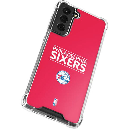 NBA Philadelphia 76ers Standard - Red Galaxy S21 FE Clear Case