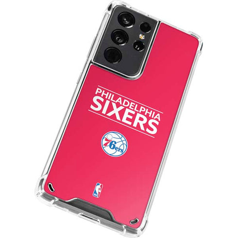 NBA Philadelphia 76ers Standard - Red Galaxy S21 Ultra 5G Clear Case