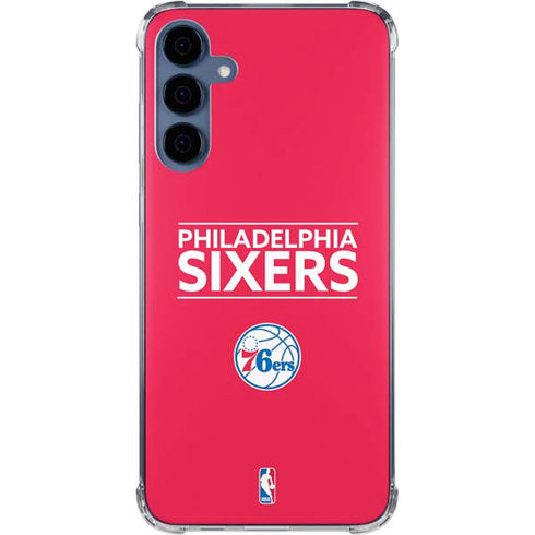 NBA Philadelphia 76ers Standard - Red Galaxy S24 Clear Case