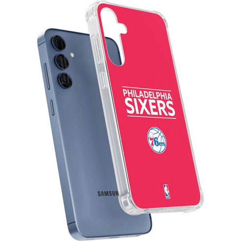 NBA Philadelphia 76ers Standard - Red Galaxy S24 Clear Case