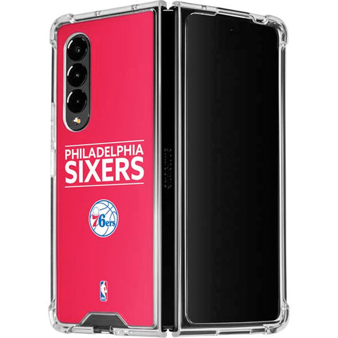 NBA Philadelphia 76ers Standard - Red Galaxy Z Fold4 5G Clear Case
