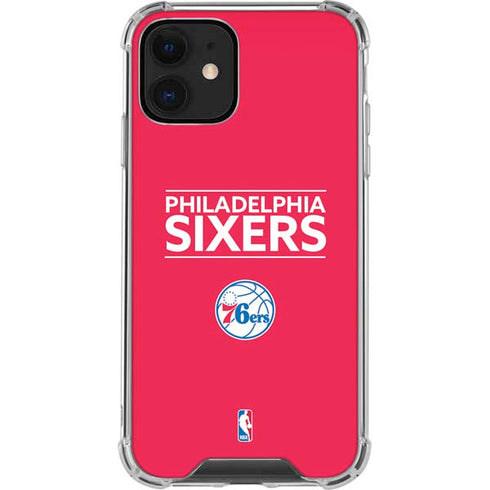 NBA Philadelphia 76ers Standard - Red iPhone 12 Clear Case