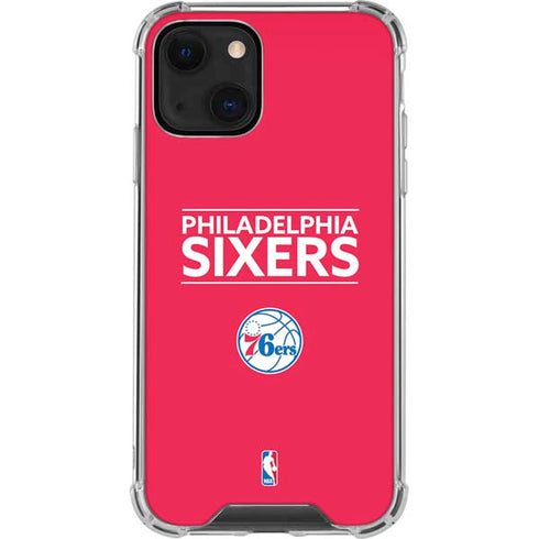 NBA Philadelphia 76ers Standard - Red iPhone 13 Mini Clear Case