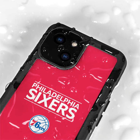 NBA Philadelphia 76ers Standard - Red iPhone 13 Mini Waterproof Case