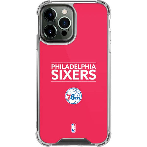NBA Philadelphia 76ers Standard - Red iPhone 13 Pro Max Clear Case