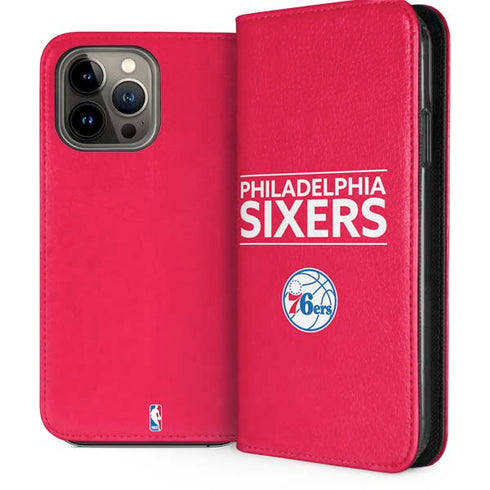 NBA Philadelphia 76ers Standard - Red iPhone 13 Pro Max Folio Case