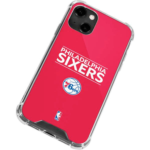 NBA Philadelphia 76ers Standard - Red iPhone 14 Clear Case