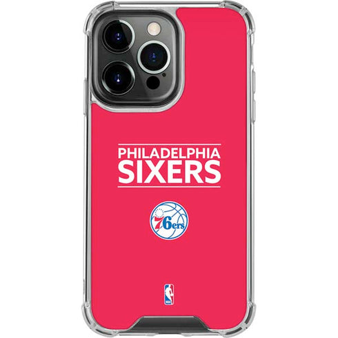 NBA Philadelphia 76ers Standard - Red iPhone 15 Pro Clear Case