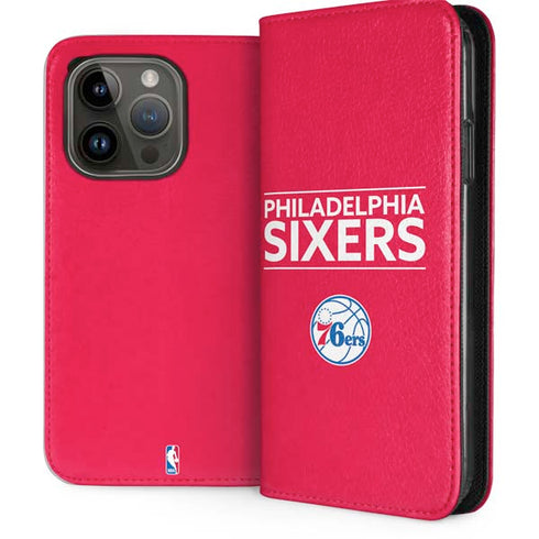 NBA Philadelphia 76ers Standard - Red iPhone 14 Pro Folio Case