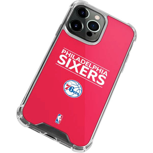 NBA Philadelphia 76ers Standard - Red iPhone 15 Pro Max Clear Case