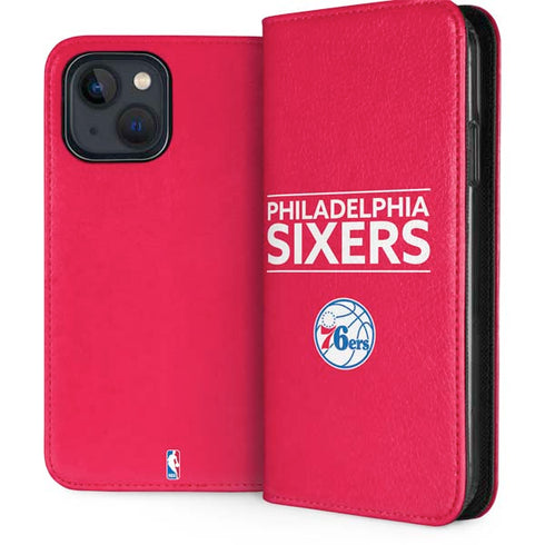 NBA Philadelphia 76ers Standard - Red iPhone 15 Plus Folio Case