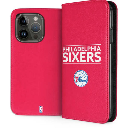 NBA Philadelphia 76ers Standard - Red iPhone 15 Pro Folio Case