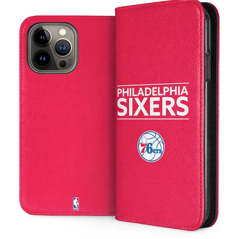 NBA Philadelphia 76ers Standard - Red iPhone 15 Pro Max Folio Case