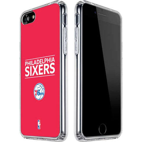 NBA Philadelphia 76ers Standard - Red iPhone SE (2nd & 3rd Gen) Clear Case