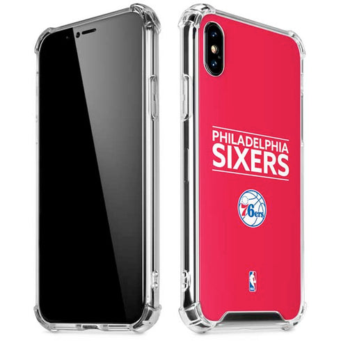 NBA Philadelphia 76ers Standard - Red iPhone XS Max Clear Case