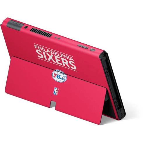 NBA Philadelphia 76ers Standard - Red Nintendo Switch OLED (2021) Skin