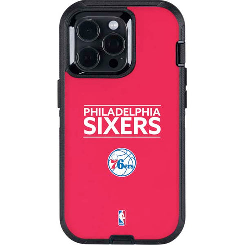 NBA Philadelphia 76ers Standard - Red Otterbox Defender iPhone Skin