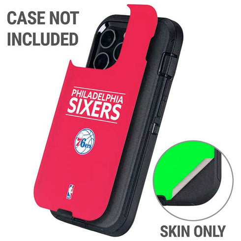 NBA Philadelphia 76ers Standard - Red Otterbox Defender iPhone Skin