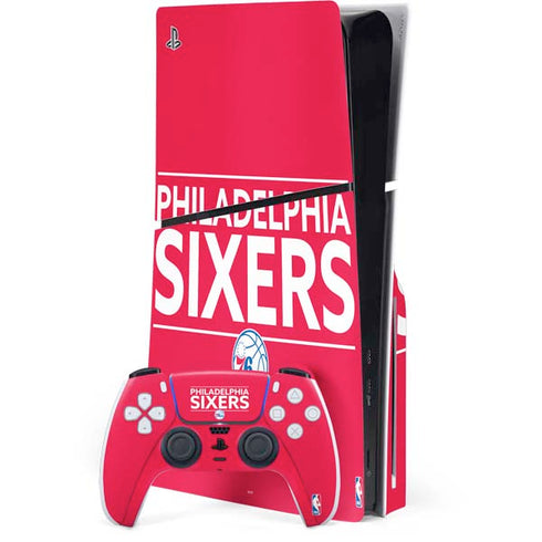 NBA Philadelphia 76ers Standard - Red PS5 Slim Disk Bundle Skin