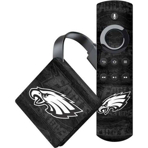 NFL Philadelphia Eagles Black & White Amazon Fire TV Skin