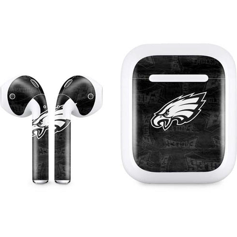NFL Philadelphia Eagles Black & White Apple AirPods Skin