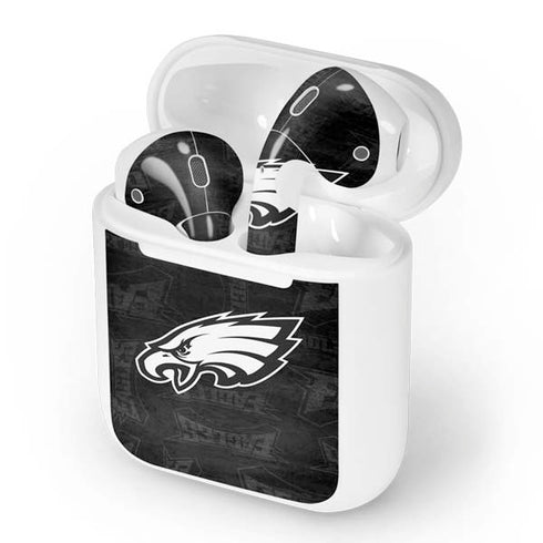 NFL Philadelphia Eagles Black & White Apple AirPods Skin