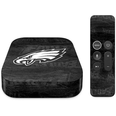 NFL Philadelphia Eagles Black & White Apple TV Skin