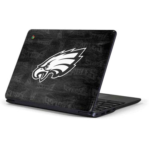 NFL Philadelphia Eagles Black & White Samsung Chromebook Skin