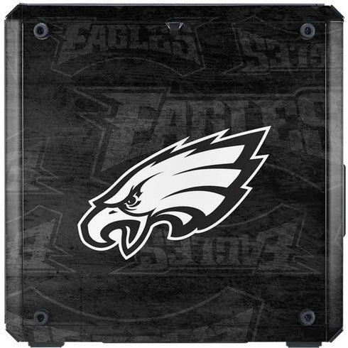 NFL Philadelphia Eagles Black & White Cooler Master MasterBox Q300L Mini Tower Skin