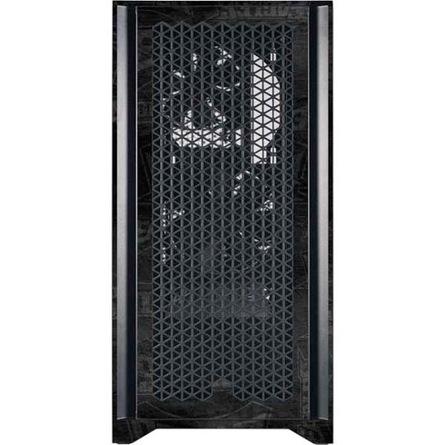 NFL Philadelphia Eagles Black & White Corsair 4000D Tempered Glass Mid-Tower ATX Case Skin