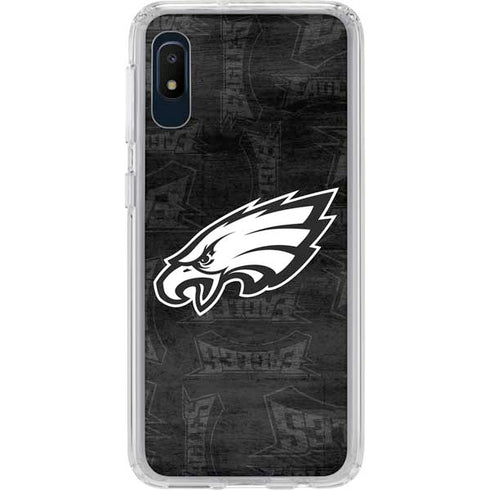 NFL Philadelphia Eagles Black & White Galaxy A10e Clear Case