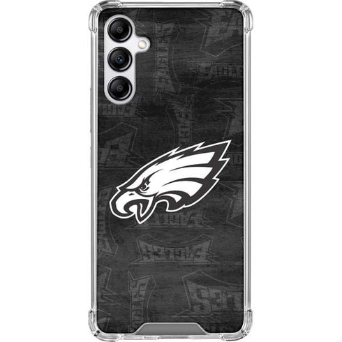 NFL Philadelphia Eagles Black & White Galaxy A14 5G Clear Case