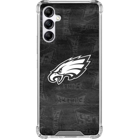 NFL Philadelphia Eagles Black & White Galaxy A15 5G Clear Case