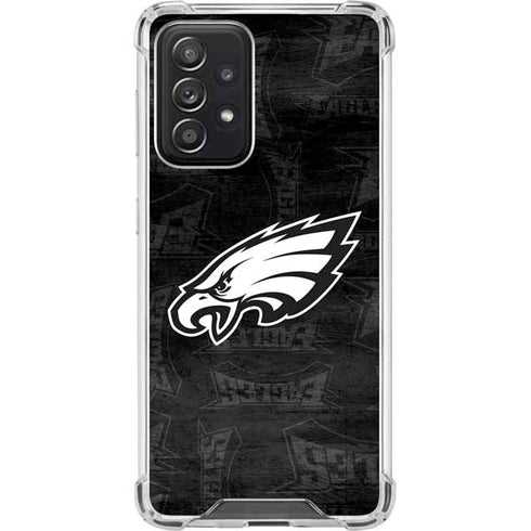 NFL Philadelphia Eagles Black & White Galaxy A52 5G Clear Case