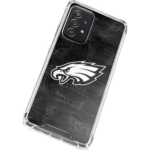 NFL Philadelphia Eagles Black & White Galaxy A52 5G Clear Case
