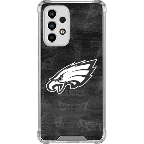 NFL Philadelphia Eagles Black & White Galaxy A53 5G Clear Case