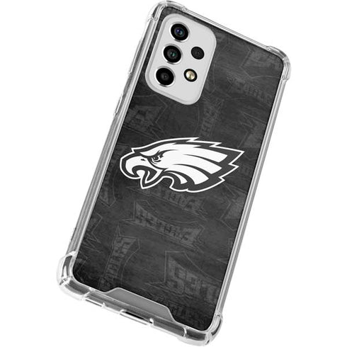 NFL Philadelphia Eagles Black & White Galaxy A53 5G Clear Case