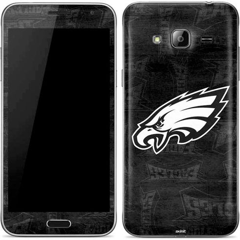 NFL Philadelphia Eagles Black & White Galaxy J3 Skin